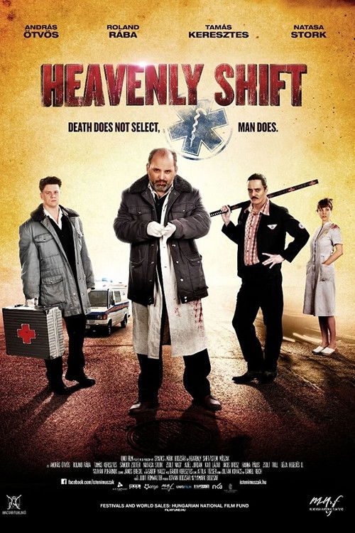 The poster features four men in a gritty, urban setting against a warm, golden background. The central figure, a rugged man with a gun, commands attention, while others stand around him in varied attire. The muted colors and shadowy atmosphere evoke a sense of mystery and tension, hinting at a dr...