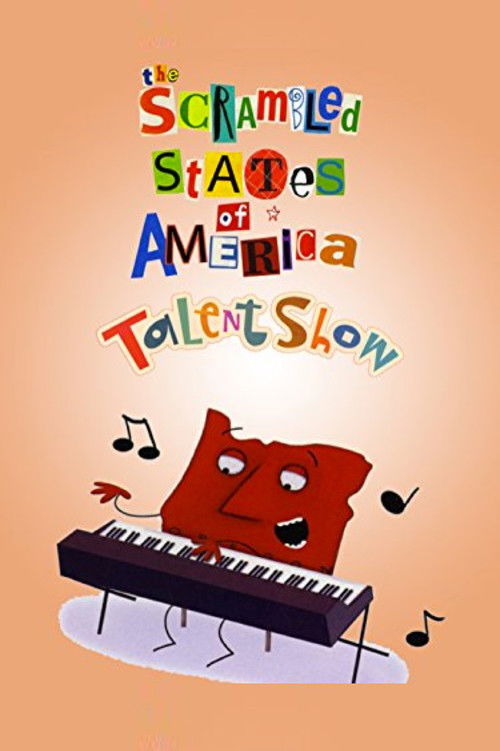 This vibrant poster features a red, animated character with expressive eyes and musical notes around it, suggesting a fun and lively talent show atmosphere. The colorful text and playful design evoke a cheerful and energetic mood, inviting viewers to enjoy the entertainment.
