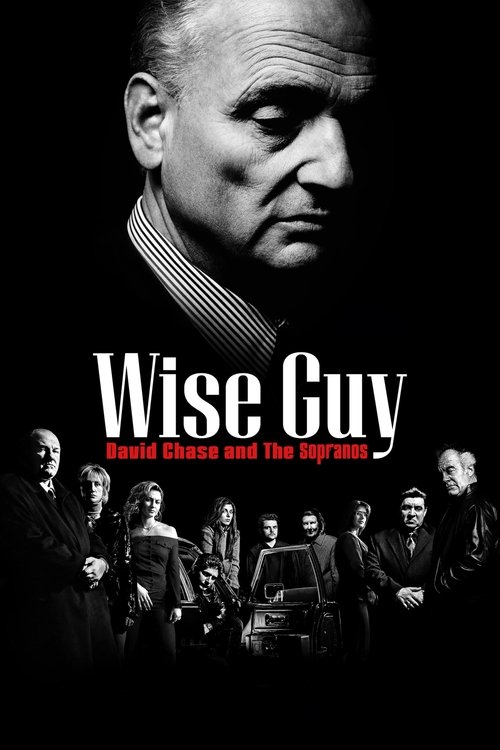 The poster features a dramatic black-and-white portrait of a man against a dark background, evoking suspense and mystery. Below, a group of men in suits stands in a line, suggesting a serious and professional tone. The title "Wise Guy" is prominently displayed in bold white letters, while the sub...
