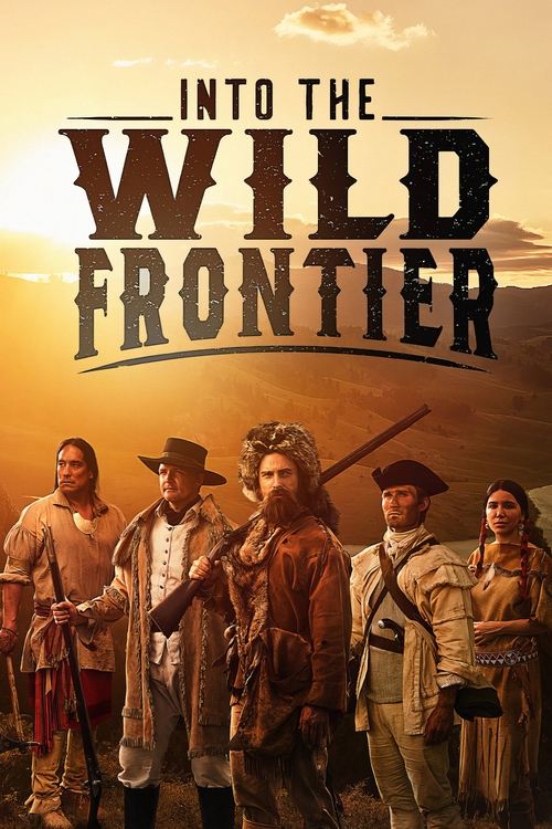 The poster features a group of rugged Western characters against a warm sunset backdrop, evoking a sense of adventure and camaraderie. The earthy tones of the clothing and landscape complement the dramatic sky, while the bold title text anchors the image with a classic Western aesthetic.