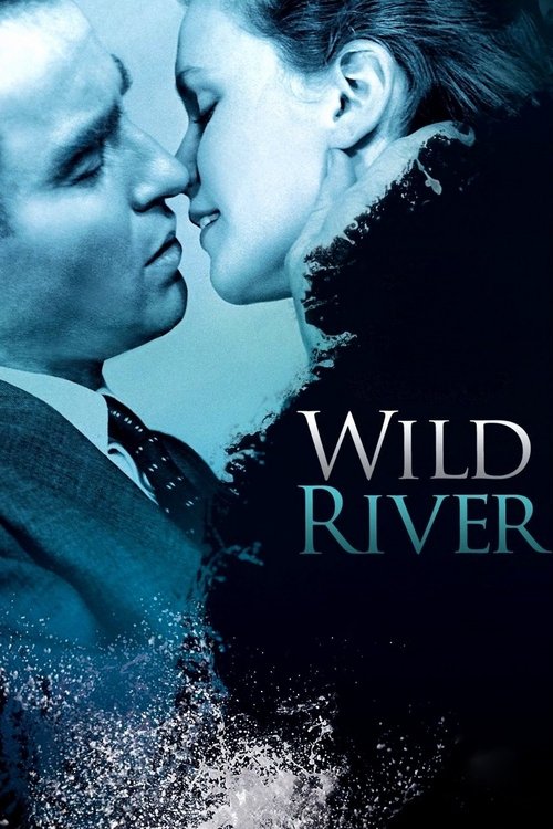The poster features a tender, close-up shot of two people sharing an intimate kiss against a dark, moody background. The cool blue tones and splashing water elements convey a sense of urgency and emotional intensity, hinting at a dramatic narrative.