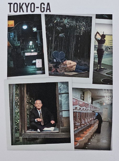 This poster captures the essence of "Tokyo-Ga" with its vibrant colors and dynamic composition. The images showcase a mix of urban and natural settings, featuring people in various poses and expressions. The mood is one of exploration and discovery, inviting viewers to imagine the city's hidden g...