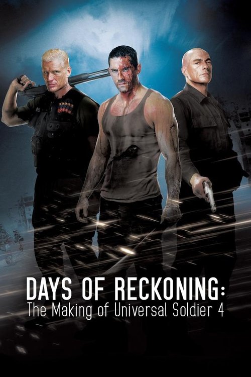 The poster features three muscular men in tactical gear against a dramatic, stormy blue background. The central figure is shirtless and muscular, while the others wear dark uniforms. The overall mood is intense and gritty, reflecting the action-packed nature of the film.