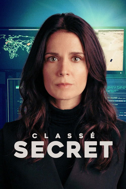 The poster features a woman with dark hair against a blue-toned background, evoking a mysterious and serious mood. The title "CLASSÉ SECRET" is prominently displayed in bold white letters, suggesting a classified or sensitive topic.