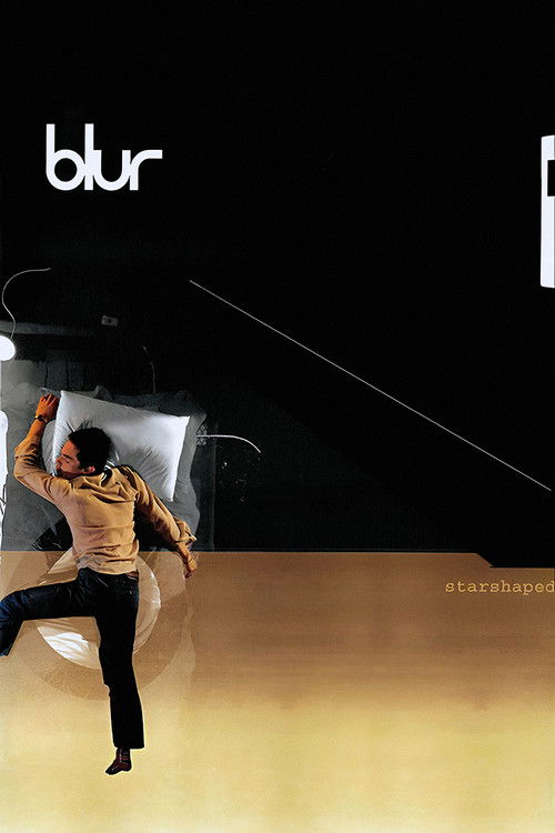The poster features a dancer mid-leap against a stark black background, with warm golden lighting highlighting their dynamic pose. The word "blur" appears in white at the top left, suggesting a dreamlike or abstract aesthetic.
