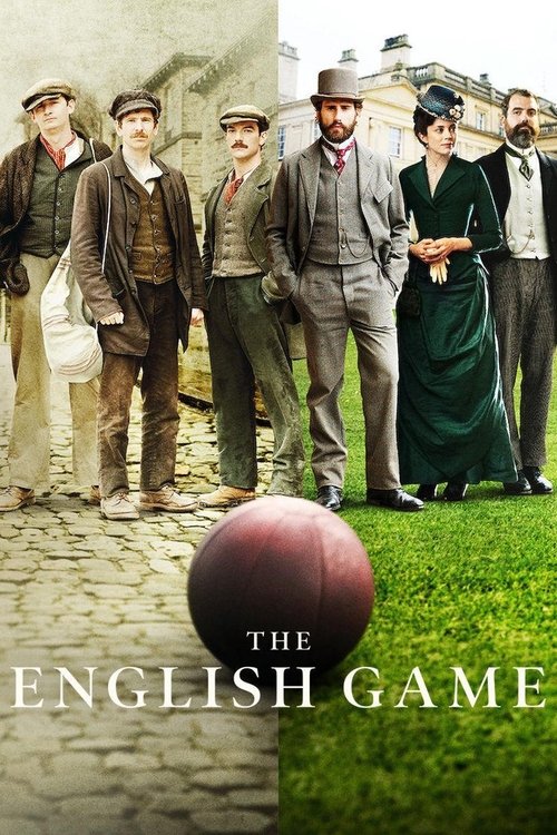 The poster features a group of men in 19th-century attire standing on cobblestones, with a cricket ball prominently displayed in the foreground. The muted earth tones and period clothing evoke a nostalgic, historical mood, suggesting a classic sports drama.