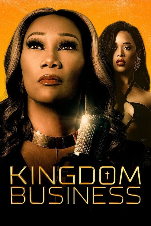 The poster features a powerful African American woman in the foreground, exuding confidence with bold makeup and a microphone, while a woman in the background adds depth. The warm orange and black color scheme creates a dramatic, serious mood, emphasizing themes of power and ambition.