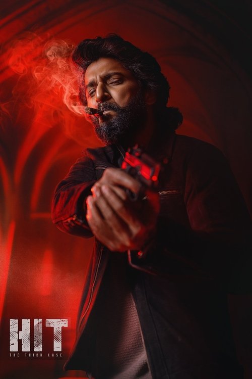 The poster features a rugged man in a dark coat holding a cigarette, with a dramatic red and orange glow surrounding him. The intense mood and bold colors evoke a sense of mystery and action, perfectly capturing the essence of the film.