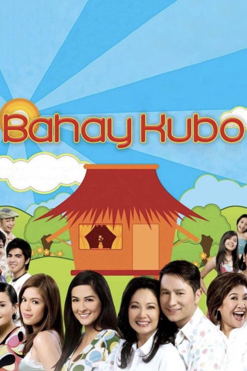 The vibrant poster features a cheerful scene with a colorful house at the center, surrounded by smiling and laughing people in a lively, playful atmosphere. The bright blue sky and sunny colors evoke a sense of fun and excitement, capturing the essence of a fun, engaging Pinoy movie experience.
