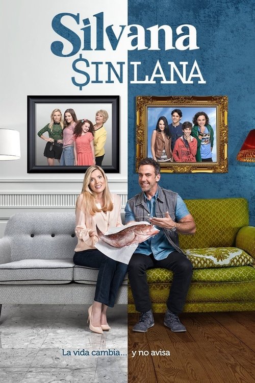 The poster features Silvana and Lana sitting on a green couch, with framed photos of their families in the background. The warm lighting and cozy setting evoke a sense of family warmth and nostalgia.