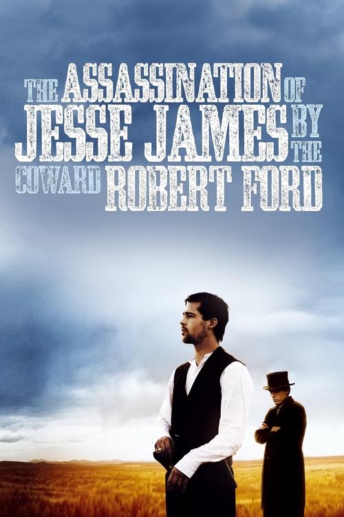 The poster features a man in a white shirt and black vest standing in the foreground against a dramatic sky, while another figure in a top hat looms in the background. The muted earth tones and cloudy sky evoke a somber, mysterious atmosphere, hinting at the film's gritty and suspenseful tone.