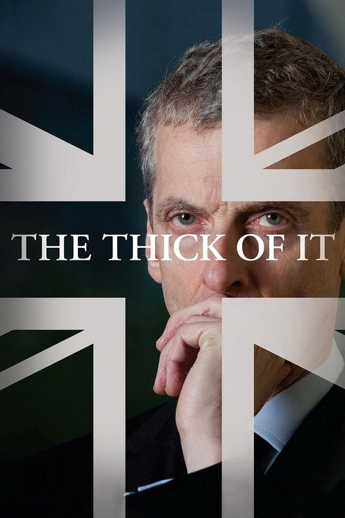 The poster features a man in a suit with his hand resting on his chin, set against a Union Jack background. The muted colors and serious expression convey a sense of intrigue and drama, hinting at the show's dramatic and intense narrative.