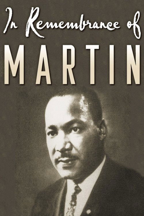 This movie poster features a black-and-white portrait of Martin Luther King Jr., exuding solemnity and historical weight. The muted sepia tones and formal attire create a somber yet dignified atmosphere, emphasizing the gravity of the subject's legacy.