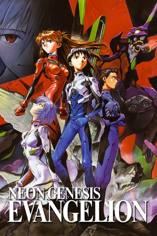 The poster features four characters in dynamic poses against a vibrant red background. The central figures, dressed in futuristic blue and red suits, exude strength and determination. The overall composition conveys a sense of action and impending conflict, with dramatic lighting and bold colors ...