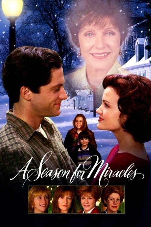 The poster features a romantic winter scene with a man and woman in the foreground, gazing at each other against a snowy backdrop. A larger image of a woman appears in the background, while a smaller group of people is visible behind them. The warm glow of a streetlamp contrasts with the cool blu...
