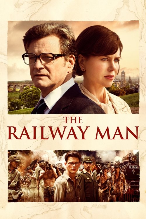 The poster features a dramatic scene with a man in glasses and a woman in a trench coat, set against a backdrop of a bustling railway station. The warm, sepia-toned color palette evokes a sense of nostalgia and historical drama. Below, a montage of soldiers and workers in period attire adds to th...