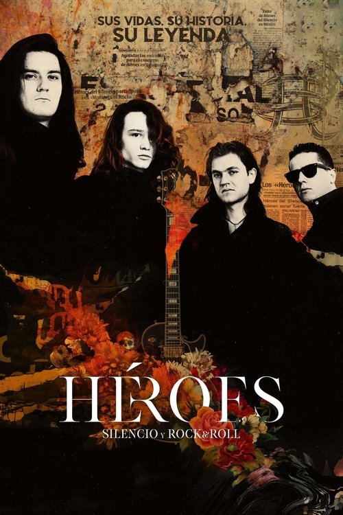 The poster features four men in dark clothing against a gritty, textured background with hints of red and yellow. The title "HEROES" is prominently displayed in bold, distressed lettering, evoking a sense of rebellion and intensity. The overall mood is dark and atmospheric, capturing the essence ...