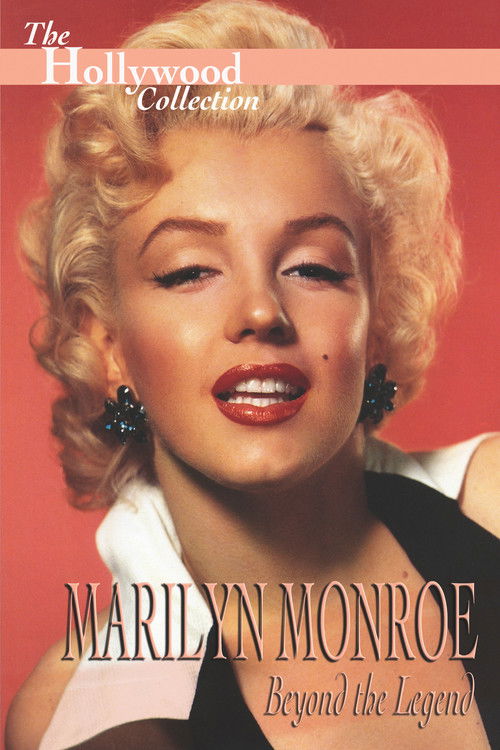 This vibrant poster features Marilyn Monroe in her iconic blonde hair and glamorous makeup against a warm red background. The bold title and the "The Hollywood Collection" tagline evoke a classic Hollywood glamour. The overall mood is nostalgic and celebratory of the beloved actress.