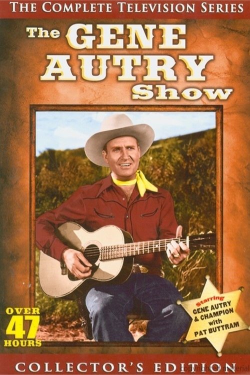 This poster features Gene Autry in a cowboy hat and guitar, exuding a warm, nostalgic mood. The sepia-toned background with earthy tones enhances the vintage feel. The text highlights "The Complete Television Series" and "Collector's Edition," emphasizing its appeal to fans.
